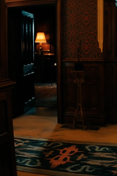 Hedda's halls: Where rich textures hold hidden tension.